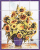 Kachelbild "Sonnenblumen" Pappe 1:12