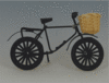 Kleines Fahrrad mit Korb 1:12